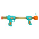 Pistolet na kulki karabin na piankowe naboje solidny dla dzieci gra 2w1 niebieski