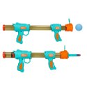 Pistolet na kulki karabin na piankowe naboje solidny dla dzieci gra 2w1 niebieski