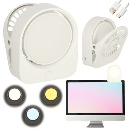 Lampka nocna z klipsem bezprzewodowa biurkowa do czytania biała