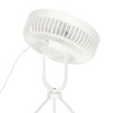 Wentylator biurkowy wiatrak stojący bezprzewodowy USB na pilot z lampką 4 poziomy mocy 18cm biały