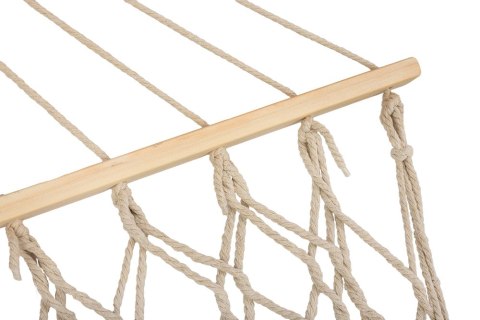 Hamak ogrodowy brazylijski boho siatka frędzle 200cm 150kg Ecru