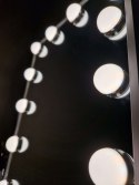 Lusterko do makijażu kosmetyczne podświetlane 12 LED Hollywood z 12 żarówkami USB 30 x 40 cm