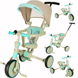 Rowerek trójkołowy TRIKE FIX V4 rower spacerówka rowerek biegowy 6w1 szary niebieski