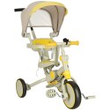 Rowerek trójkołowy TRIKE FIX V4 rower spacerówka rowerek biegowy 6w1 szary żółty
