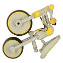 Rowerek trójkołowy TRIKE FIX V4 rower spacerówka rowerek biegowy 6w1 szary żółty