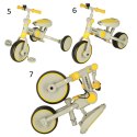 Rowerek trójkołowy TRIKE FIX V4 rower spacerówka rowerek biegowy 6w1 szary żółty