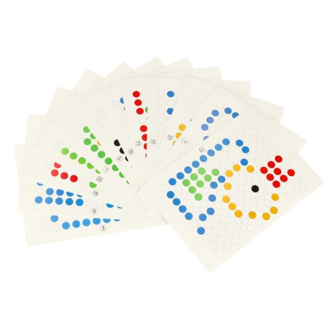 Tablica edukacyjna magnetyczna z pinezkami do układania mozaika szablon 118 kropek