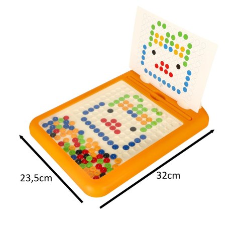 Tablica edukacyjna magnetyczna z pinezkami do układania mozaika szablon 118 kropek