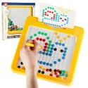 Tablica magnetyczna montessori mozaika kolorowe kropki żółta 26 x 26 cm