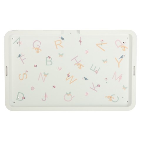 Tablica manipulacyjna LULILO LUDO stolik drewniany sensoryczny różowy