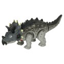 Dinozaur Triceratops zabawka interaktywna na baterie chodzi świeci ryczy