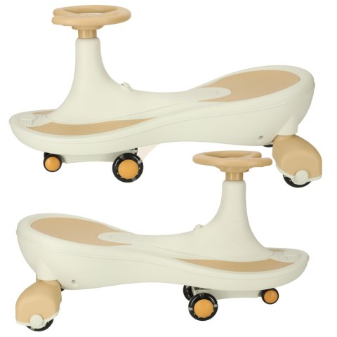 Jeździk grawitacyjny LED Swing Fix S4 świecące koła z muzyką grający 76cm złoto-biały max 100kg