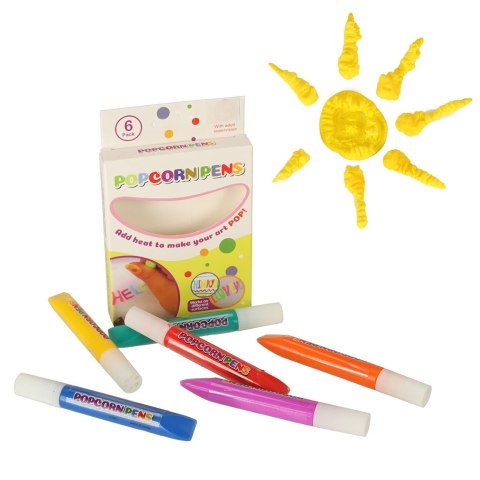 Mazaki flamastry efekt 3D pęcznieją jak popcorn 6 kolorów