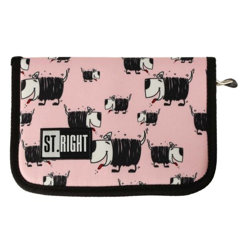 Piórnik szkolny jednokomorowy St. Right różowy