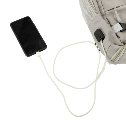 Plecak podróżny bagaż podręczny RYANAIR WIZZAIR USB szary