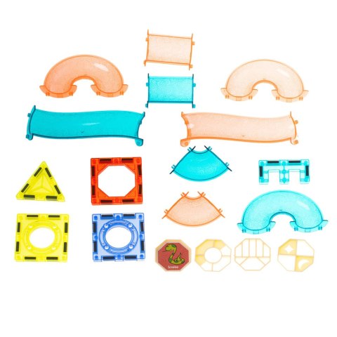 Klocki magnetyczne marble tor kulkowy świecący 202 elementy