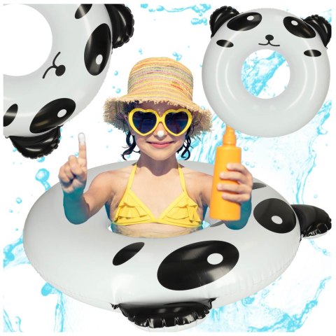 Kółko do pływania koło dmuchane kółko plażowe panda 80cm max 60kg