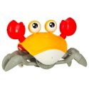 Krab uciekający pełzający czujnik interaktywna akumulator USB czerwony
