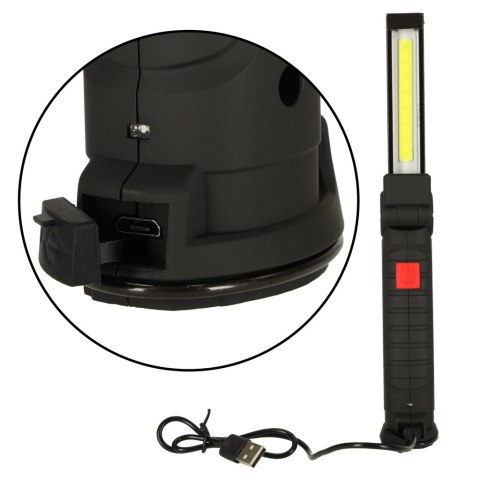 Lampa warsztatowa latarka LED USB 5 trybów składana magnes hak akumulator 1200 mAh 200 lm KAFUWELL