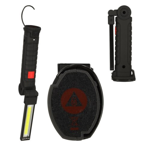 Lampa warsztatowa latarka LED USB 5 trybów składana magnes hak akumulator 1200 mAh 200 lm KAFUWELL