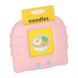 Nauka języka angielskiego czytnik kart do nauki słówek 112 fiszek różowy