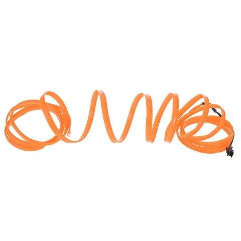 Oświetlenie ambientowe LED do samochodu auta USB 12V taśma 5m pomarańczowa