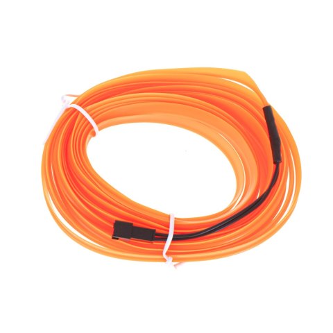 Oświetlenie ambientowe LED do samochodu auta USB 12V taśma 5m pomarańczowa