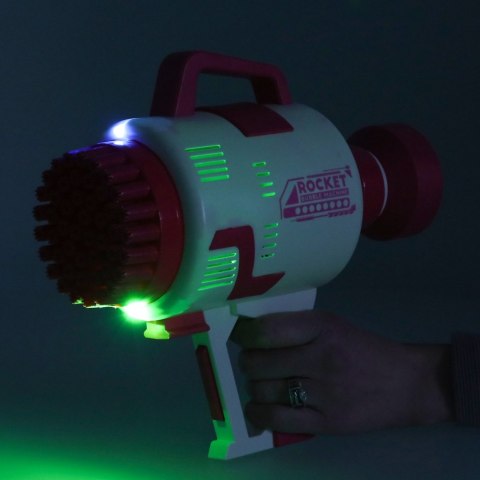 Pistolet maszynka do baniek mydlanych bańki mydlane światła różowy