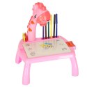 Projektor rzutnik stolik stół do rysowania żyrafa różowa