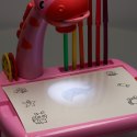 Projektor rzutnik stolik stół do rysowania żyrafa różowa