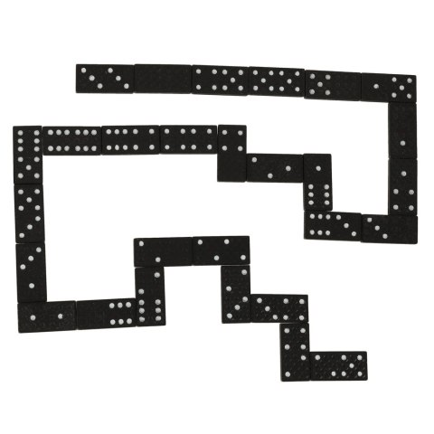 Domino drewniane gra rodzinna edukacyjna z etui klocki z drewna do gry