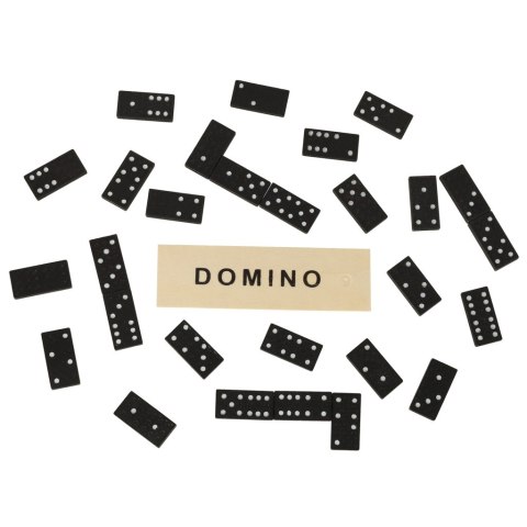 Domino drewniane gra rodzinna edukacyjna z etui klocki z drewna do gry