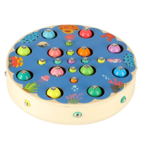 Gra zręcznościowa rodzinna rybki gąsienice łowienie montessori