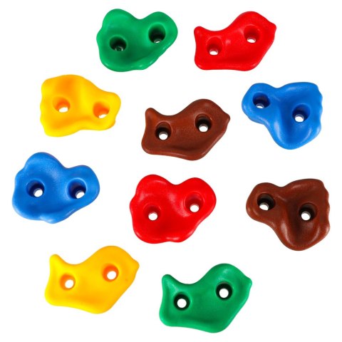 Kamienie wspinaczkowe uchwyty do wspinaczki dla dzieci kolorowe 10 szt + śruby