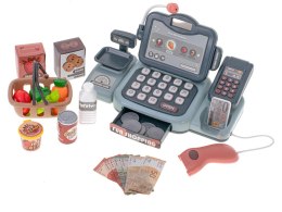 Kasa fiskalna sklepowa interaktywna skaner waga koszyk monety mikrofon światło dźwięk