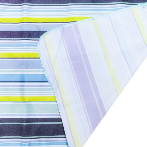 Mata plażowa wodoodporna koc piknikowy plażowy składany torba XXL 200x200cm niebieska