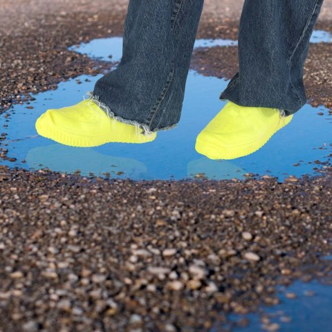 Nakładki przeciwdeszczowe na buty ochraniacze nieprzemakalne przeciwdeszczowe kalosze S żółte roz. 26-34