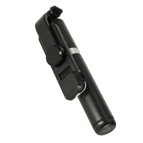 Kijek do selfie z pilotem Bluetooth statyw tripod lampka LED czarny