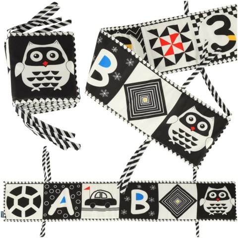 Ochraniacz do łóżeczka mata sensoryczna książeczka książka kontrastowa miękka