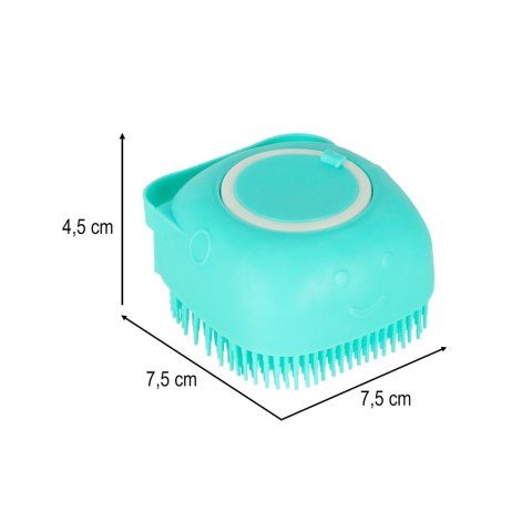 Szczotka silikonowa czyścik myjka do mycia psów kotów z dozownikiem miętowa