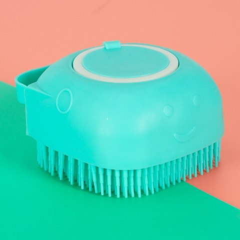Szczotka silikonowa czyścik myjka do mycia psów kotów z dozownikiem miętowa