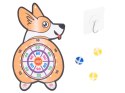 Tarcza Dart z rzutkami piłkami na rzep celowanie rzut do celu corgi