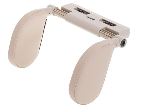 Zagłówek samochodowy poduszka podróżna oparcie na głowę szyje do samochodu regulowane beżowy