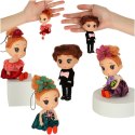 Lalka lalki do domku dla lalek 3 dziewczynki + 1 chłopczyk zestaw 4szt. 12cm