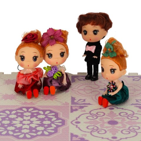 Lalka lalki do domku dla lalek 3 dziewczynki + 1 chłopczyk zestaw 4szt. 12cm