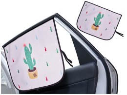 Osłona Zaslona szyby do auta kurtyna magnetyczna przeciwsłoneczna kaktus