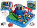 Tor przeszkód interaktywny samochodowy wyścigi parking 4 pojazdy auto radiowóz ambulans helikopter 32x32cm XXL