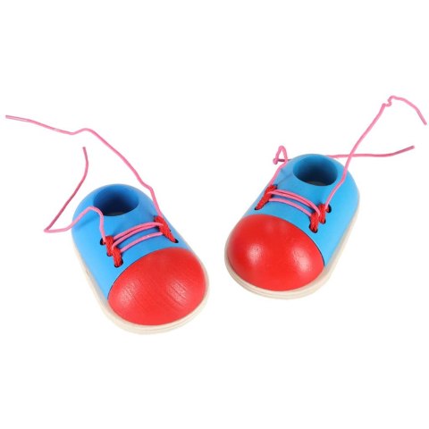 Buty drewniane do nauki sznurowania wiązania sznurowadeł 2 sztuki
