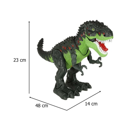 Dinozaur T-REX elektroniczny chodzi ryczy zielony