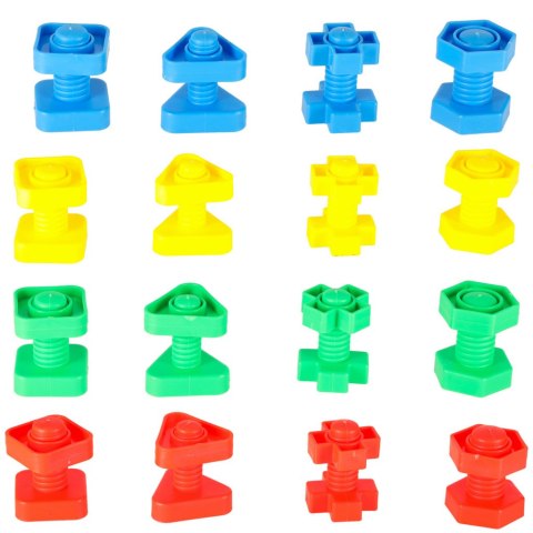 Klocki konstrukcyjne edukacyjne śruby montessori 30 elementów